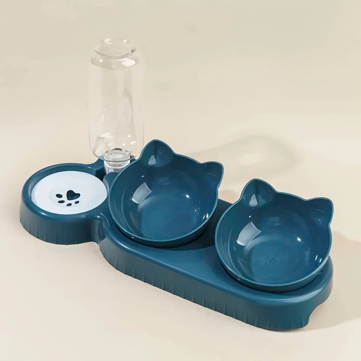 Katzen Trinkbrunnen mit Wasserzufuhr 3in1 Design Schutz vor Nackenschmerzen