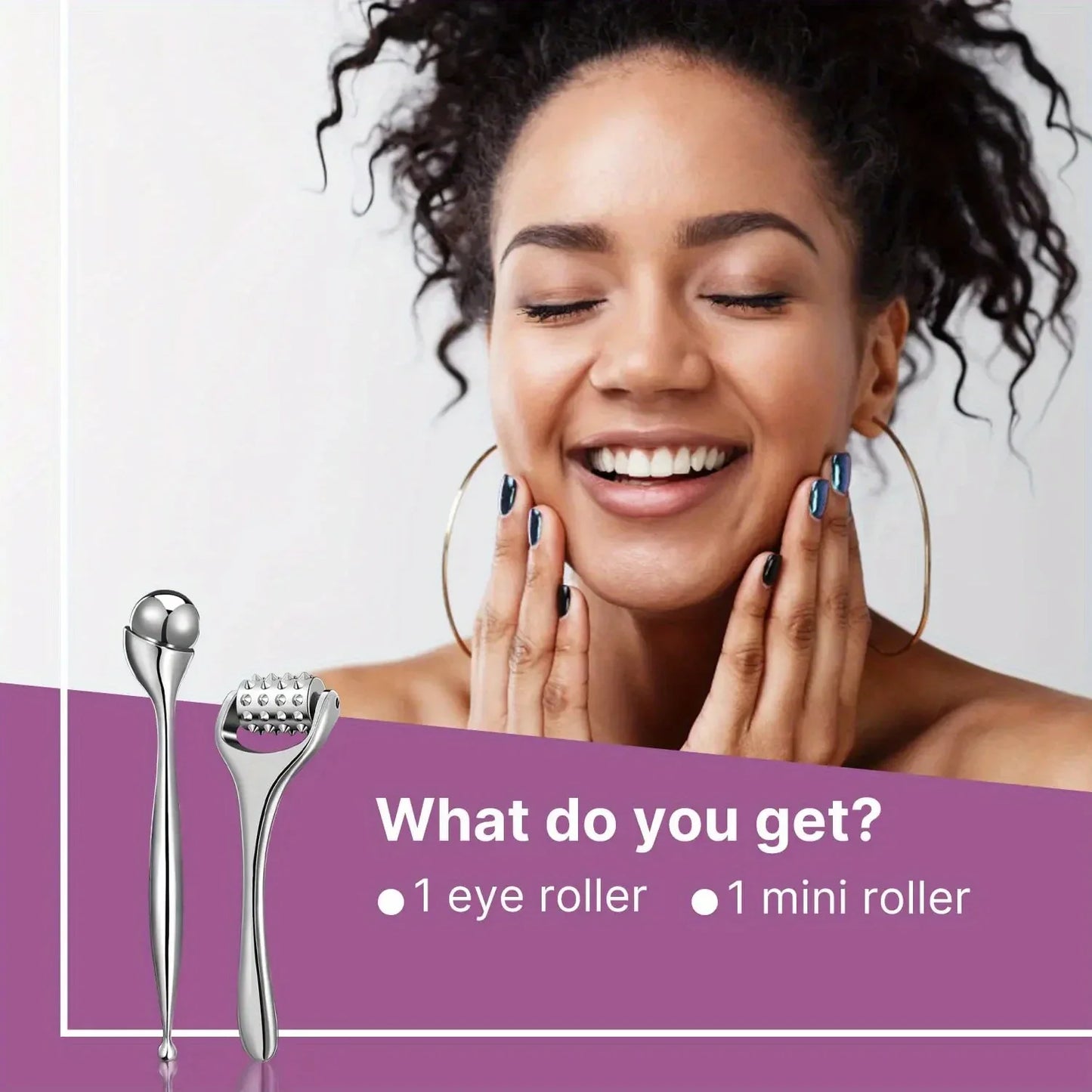 Edelstahl Massage Roller für Gesicht & Körper - Straffende Pflege