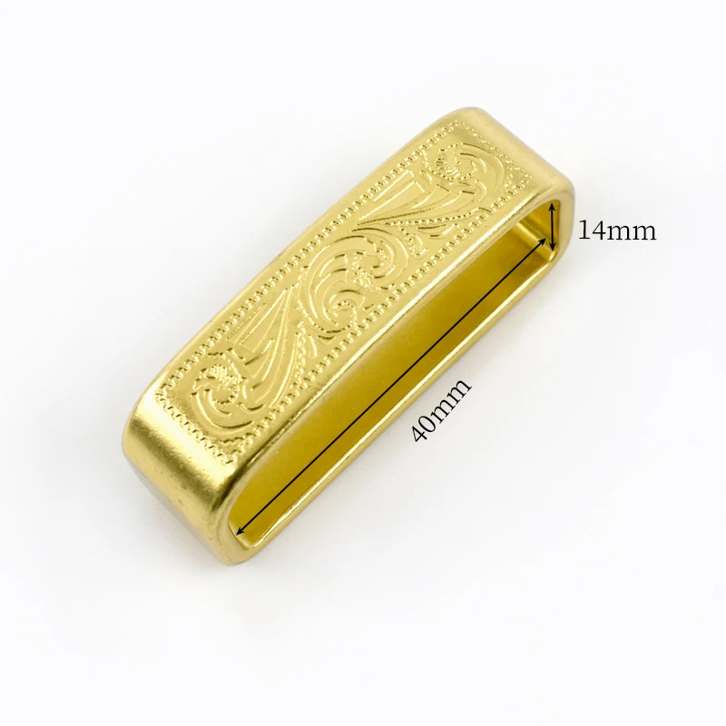 35-40 mm Messing O D Ring Gürtelschnalle mit Kupfer Schlaufe für Gürtel