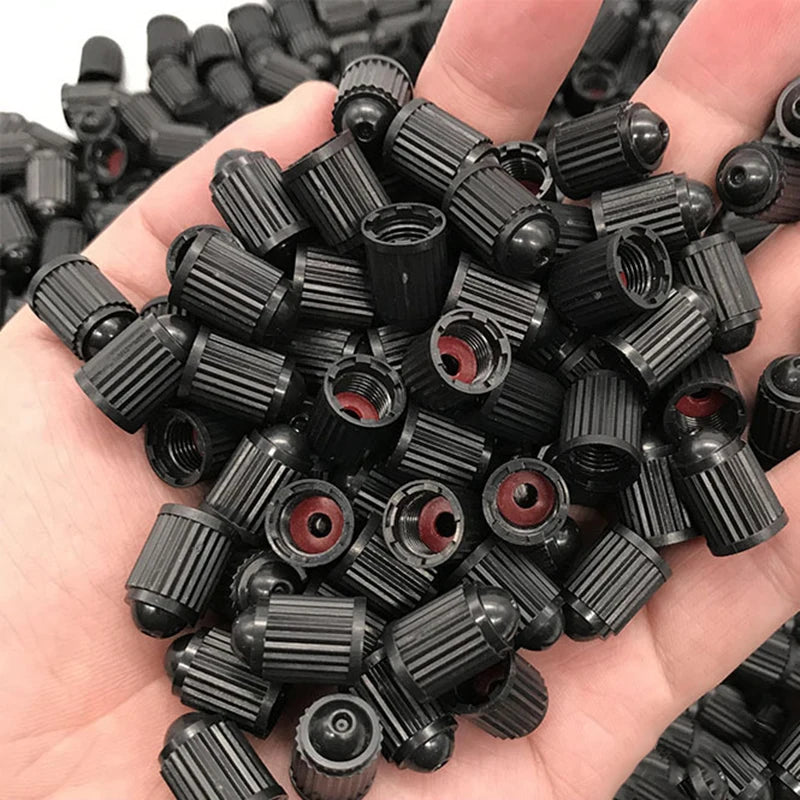 Auto Ventilkappen Reifenventile Staubkappen Kunststoff Schwarz 4er Set