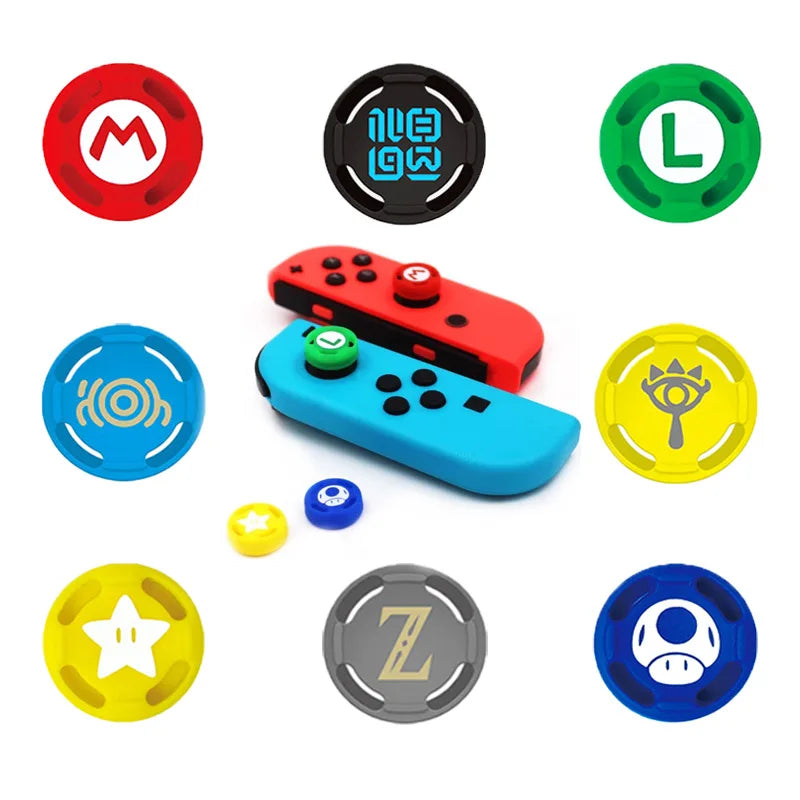 Anti-Rutsch Silikon Schutzkappen mit Muster für Controller und Switch