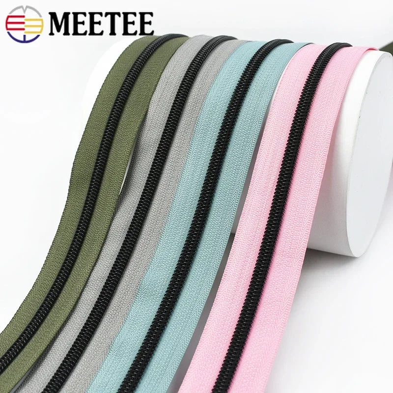 Reißverschluss 5# Nylon Meterware für Kleidung, Taschen - DIY Nähzubehör