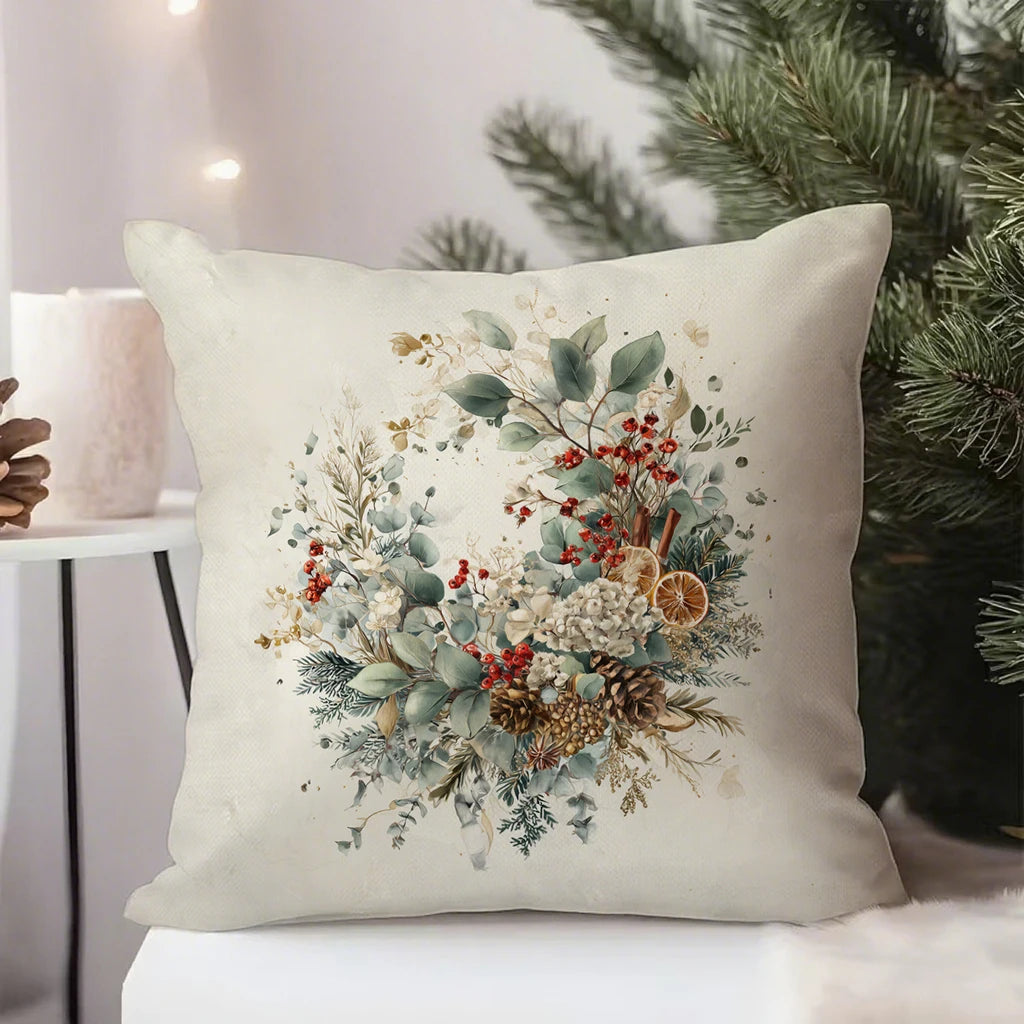 Festlicher Kissenbezug mit Weihnachtsbaum Muster für Ihr Zuhause