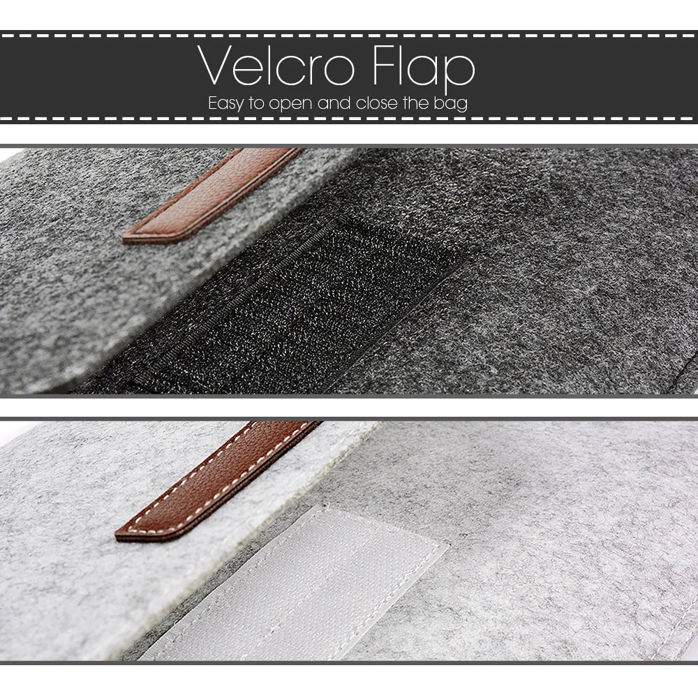 Wollfilz Laptoptasche in verschiedenen Größen mit praktischem Zubehör-Yabubestshop