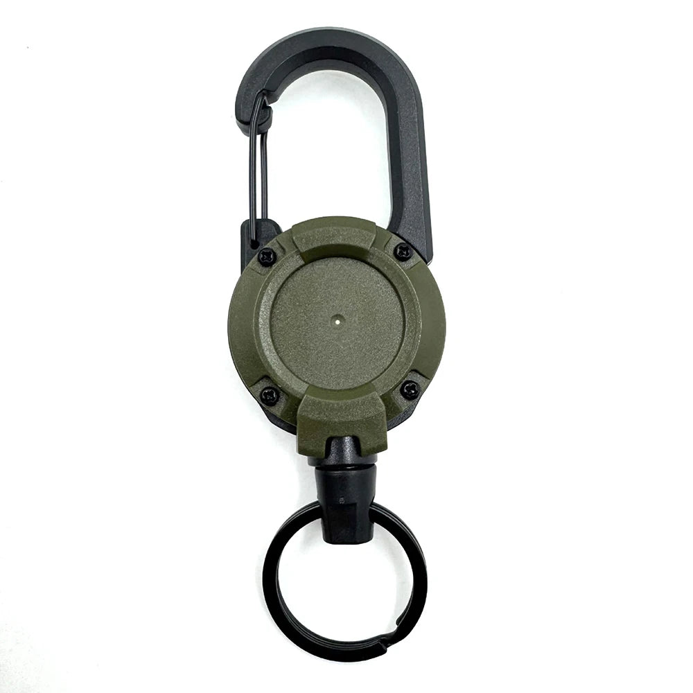 Ausziehbarer Metall Schlüsselanhänger mit Karabiner diebstahlsicher für Outdoor