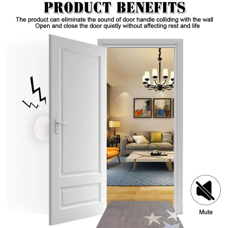 Selbstklebender Silikon Türstopper als Wandschutz 5x5 oder 4.5x4.5 cm