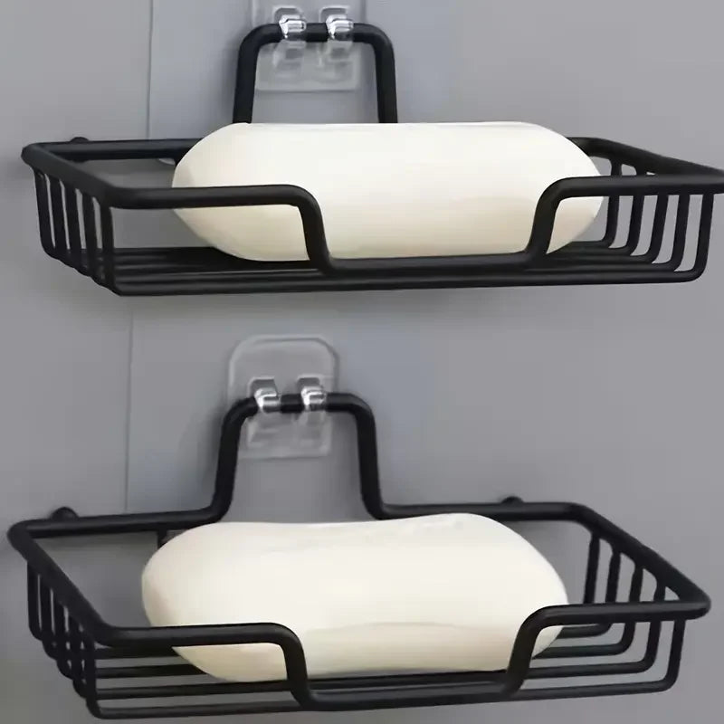 Edelstahl Seifenschale Wandmontage ohne Bohren – Für 2 Seifen mit Ablauf