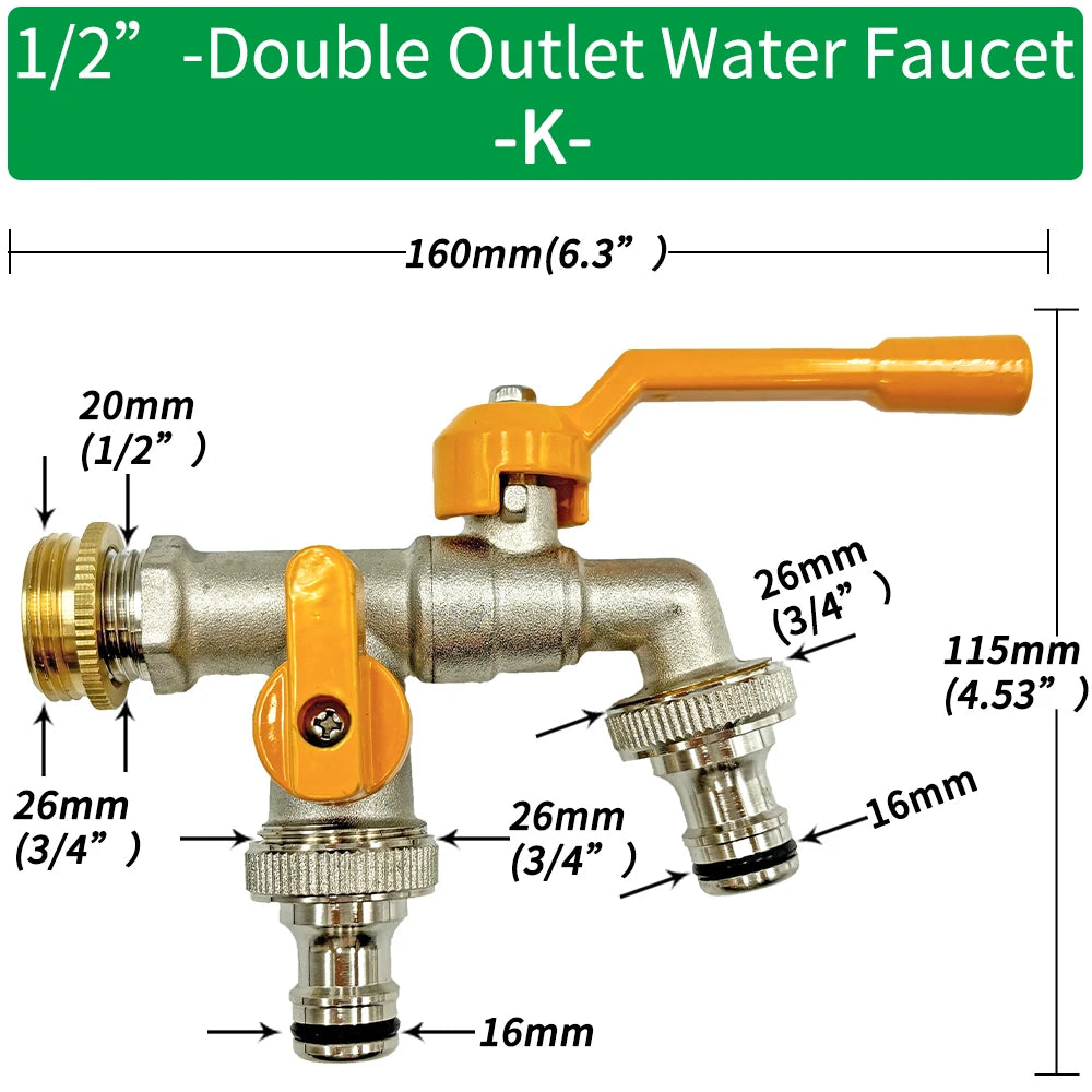 Metall-Gartenschlauch Adapter für Wasserhähne 1/2 Zoll Anschluss - Yabubest - Home & More