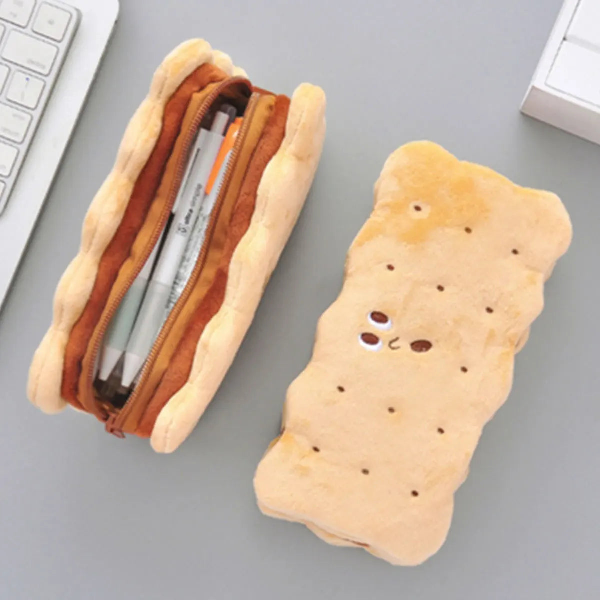 Niedliche Plüsch Bleistifttasche Sandwich Cookie mit großer Kapazität