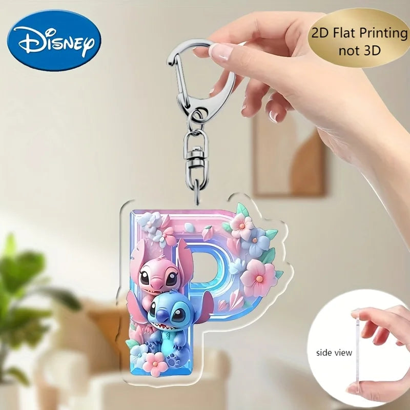 Bunter 2 Zoll Acryl Schlüsselanhänger mit A-Z Buchstaben für Kinder