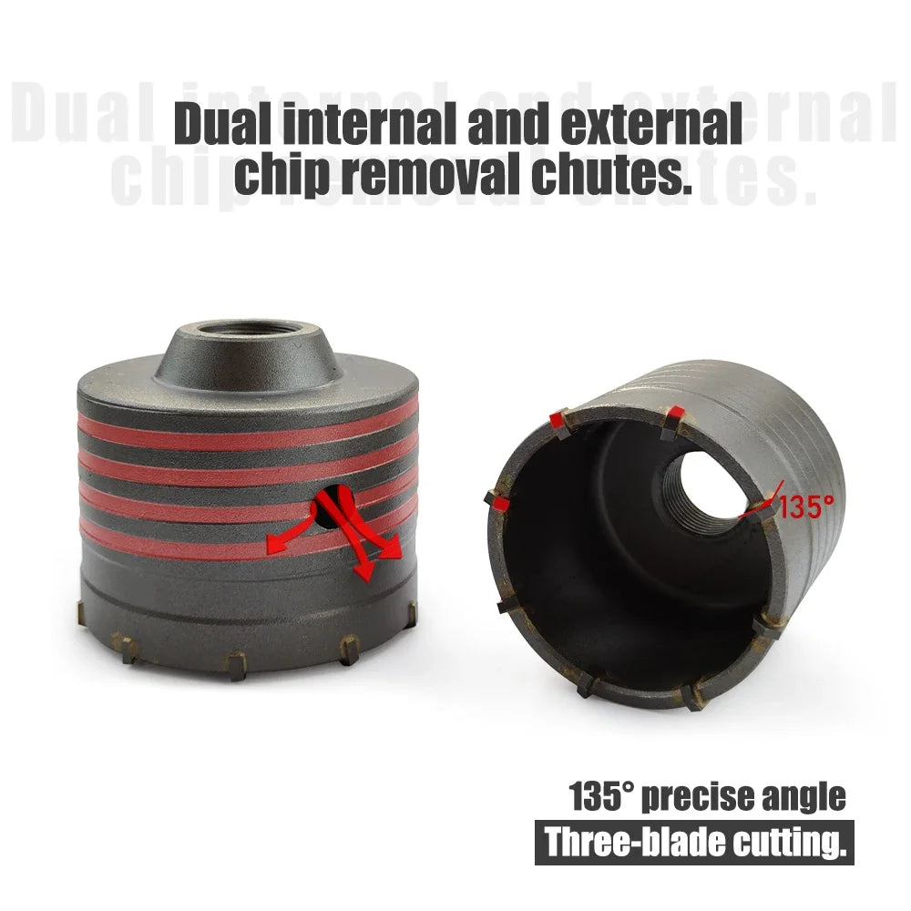 4 teiliges SDS Plus Kernbohrer Set 30 bis 68 mm für Beton und Stein