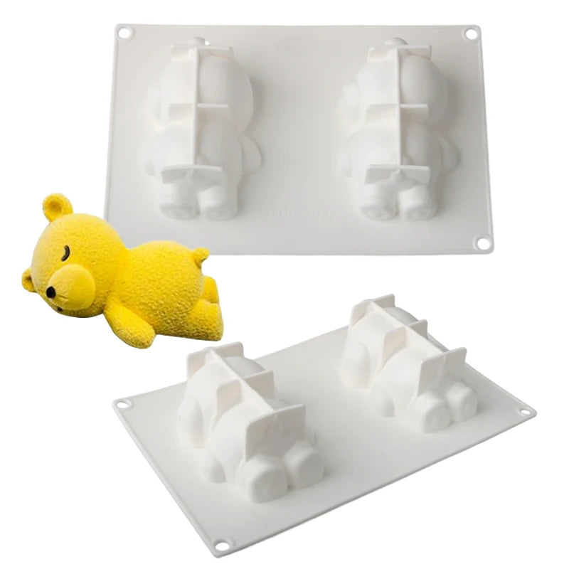 Silikon Kuchenform Schlafender Bär Mousse Gelee Backform für Dessert