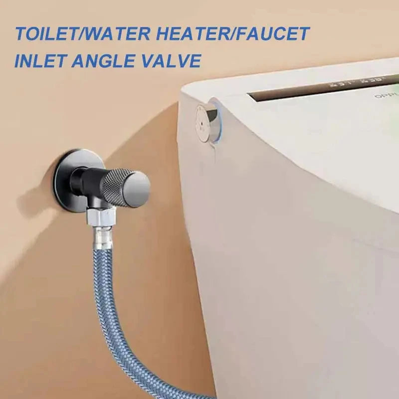 4 Punkte Einlassventil G1/2 Messing Wasserhahn Absperrventil für Bad & WC