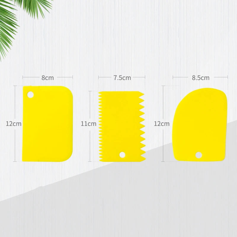 AILIHU 3er Set Backhelfer – Vielseitige Schaber & Spatel aus Kunststoff