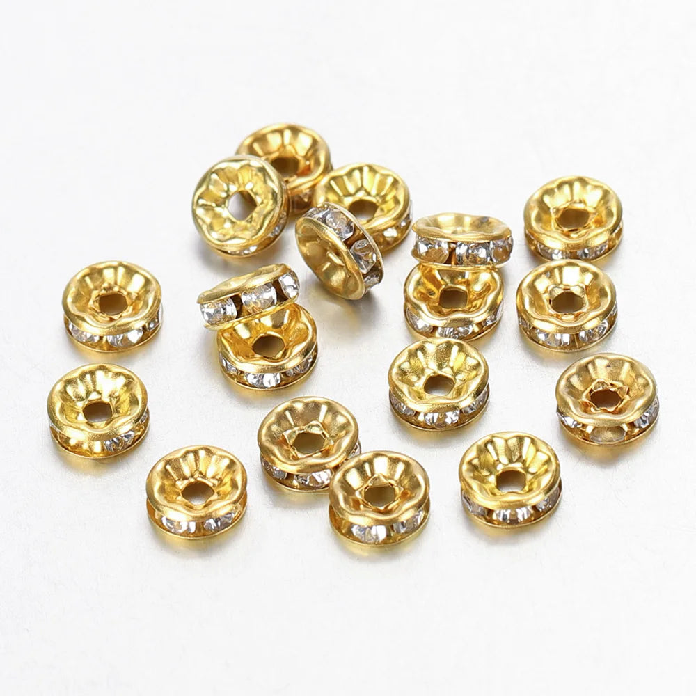 100 Strass-Abstandsperlen für DIY-Schmuck, 4–10 mm-Yabubest - Home & More