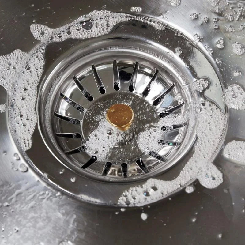 Effektiver Edelstahl Waschbeckenfilter & Haarfänger 1-2 Stück, Silber Gelb