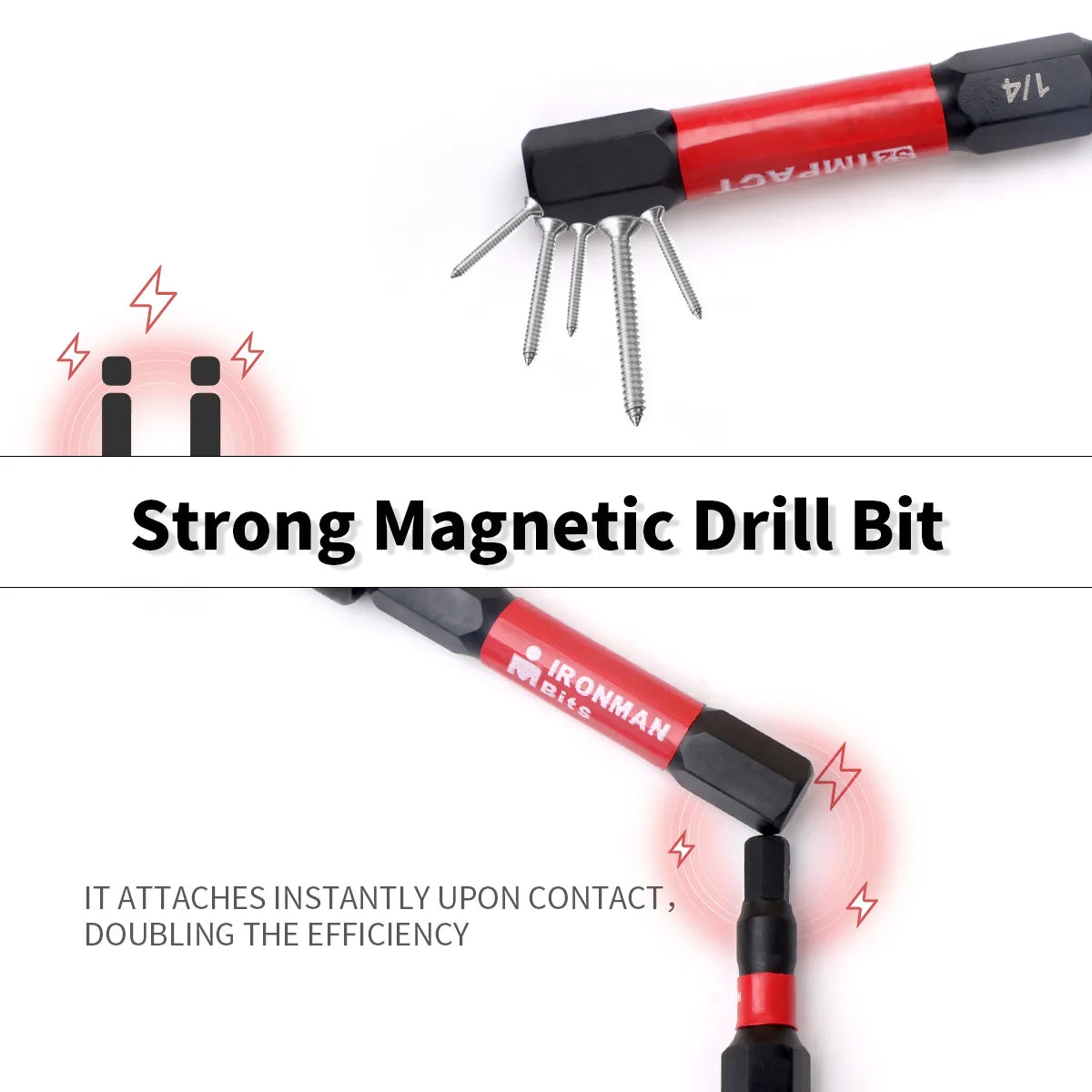 22-teiliges magnetisches Sechskant-Bit Set mit Organizer und Halter