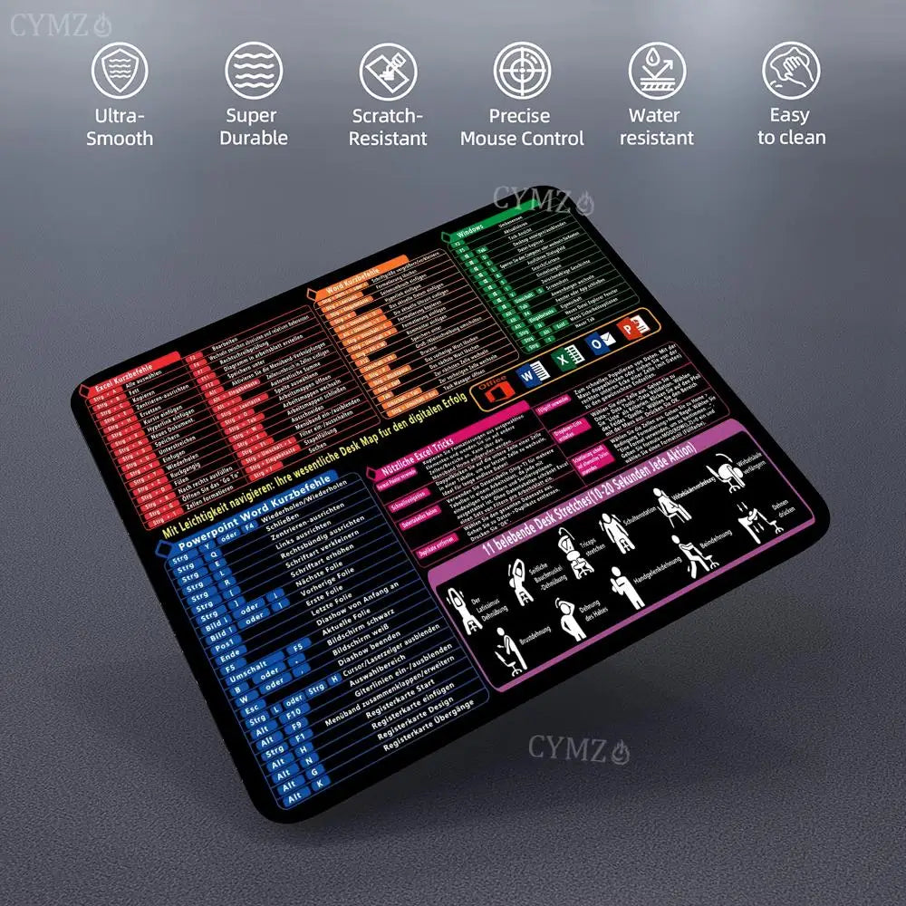 Effiziente Schreibtischunterlage mit Excel Tastenkombinationen