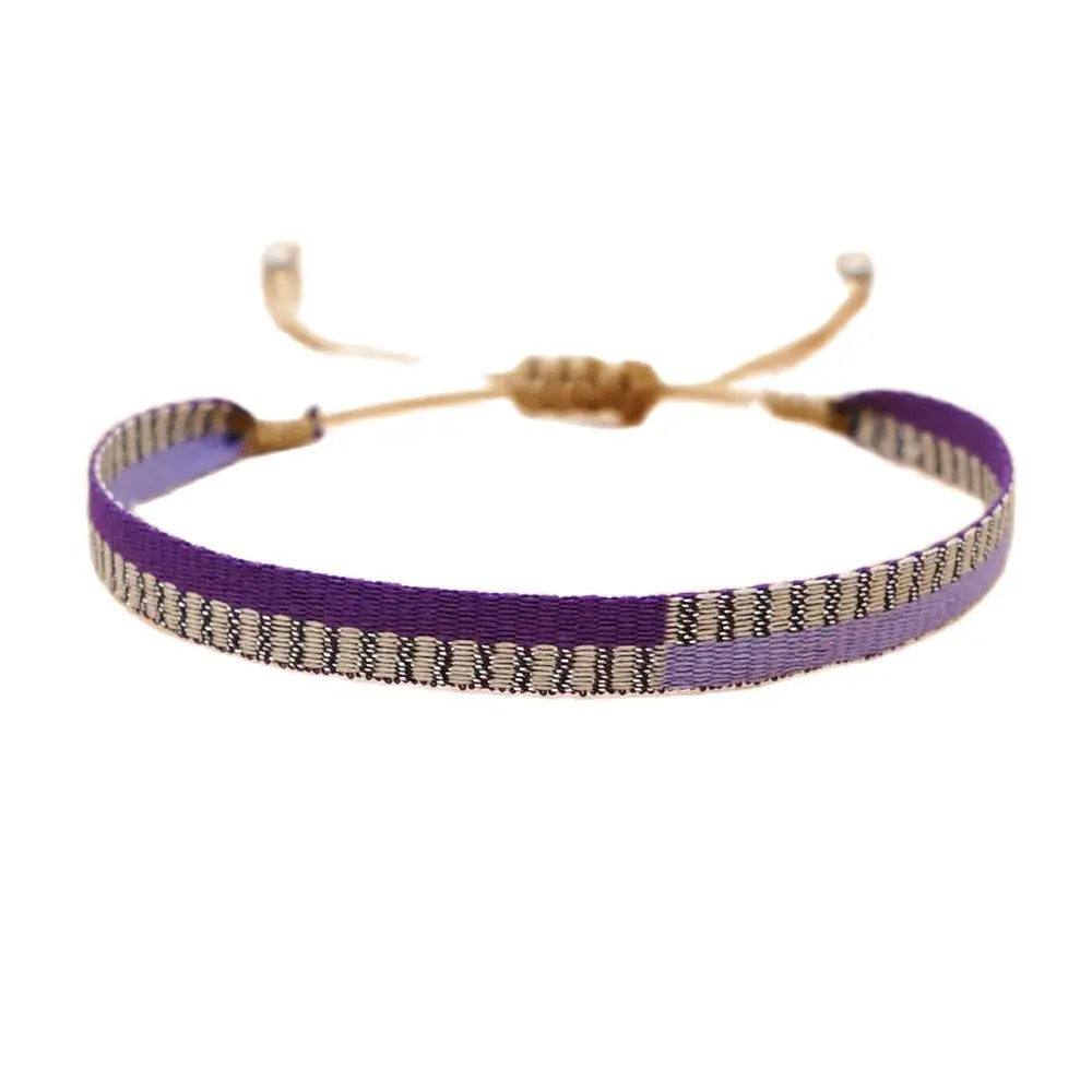 Unisex Geflochtenes Baumwoll Armband Handgewebt Freundschaftsschmuck