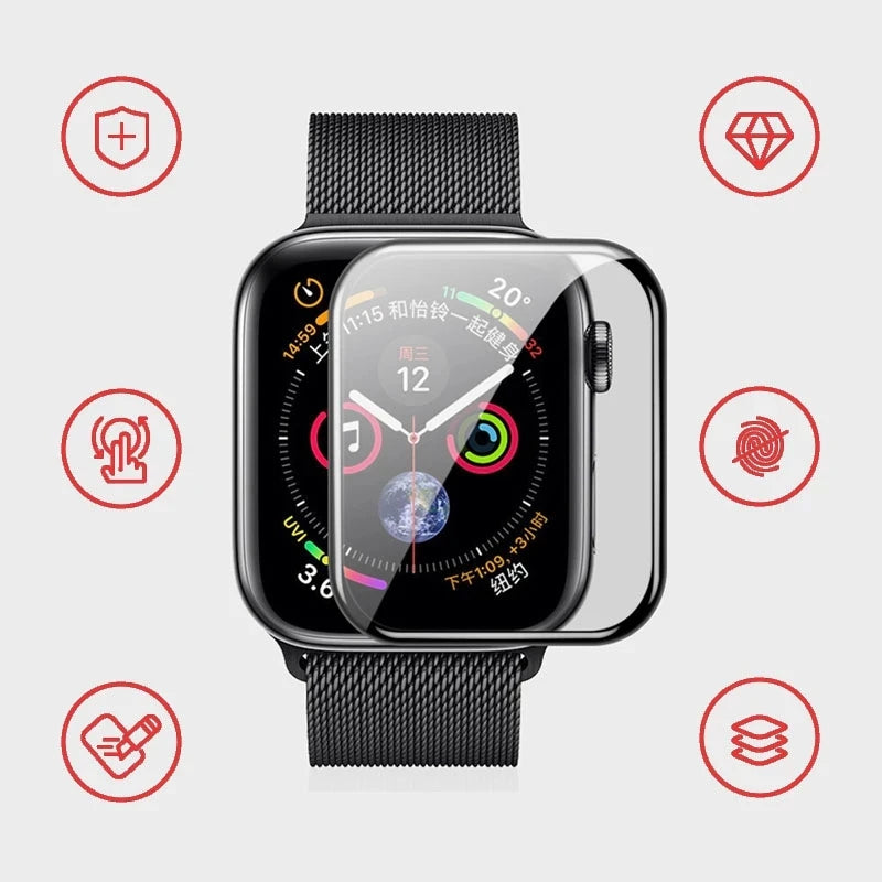 Displayschutzfolie kompatibel für Smartwatches 38-49 mm Keramikfolie flexibler Schutz