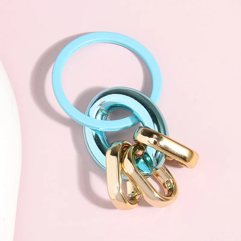 Bunte Acryl Schlüsselanhänger mit O-förmiger Schnalle – Trendiges Accessoire