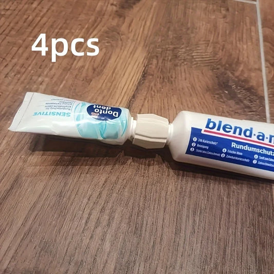 Kompaktes 4er Set Zahnpasta Schlauchadapter für einfache Anwendung