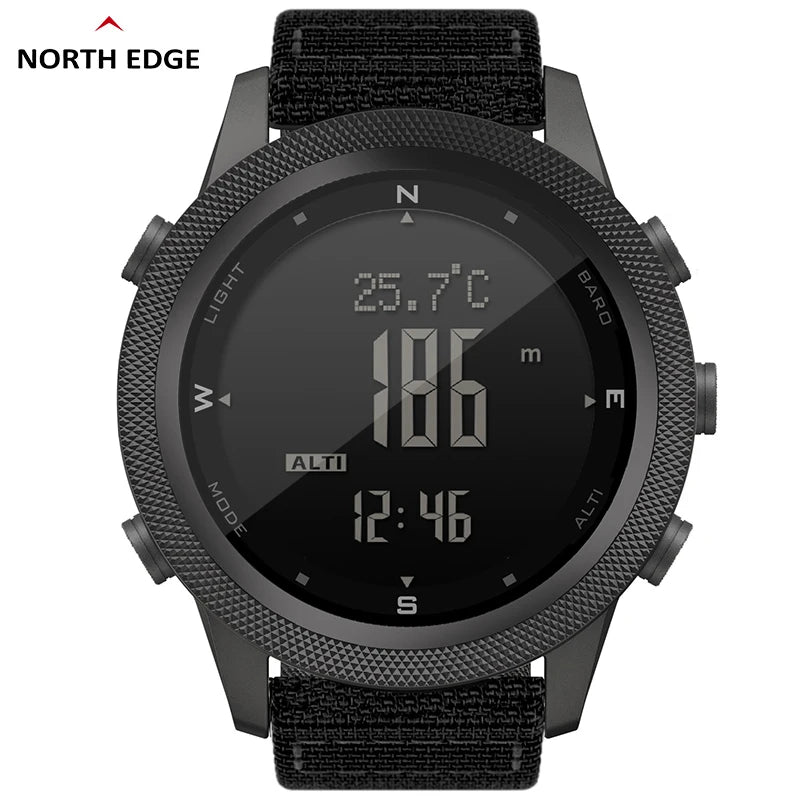 NORTH EDGE APACHE-46: Profi-Sportuhr mit Höhenmesser & Kompass