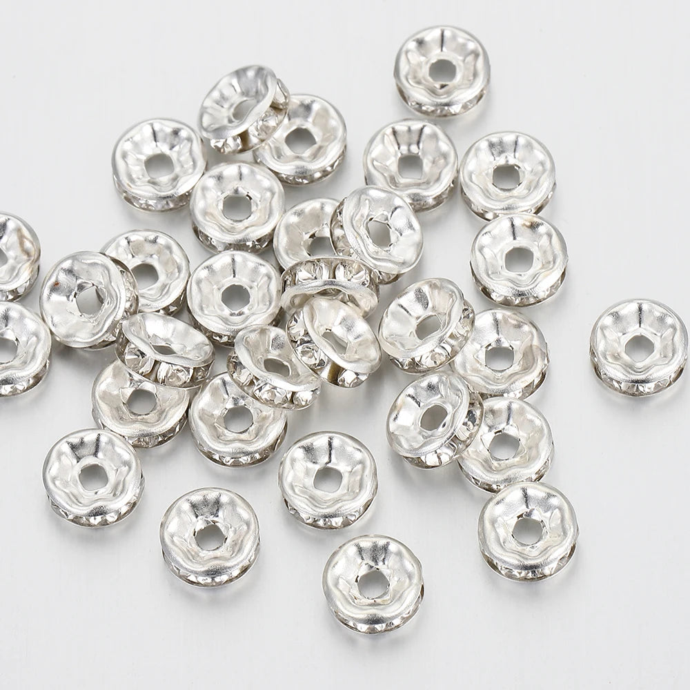 100 Strass-Abstandsperlen für DIY-Schmuck, 4–10 mm-Yabubest - Home & More