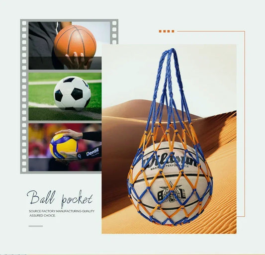 Fußball Netz Tasche aus Nylon für Sport Ball Aufbewahrung Tragbar