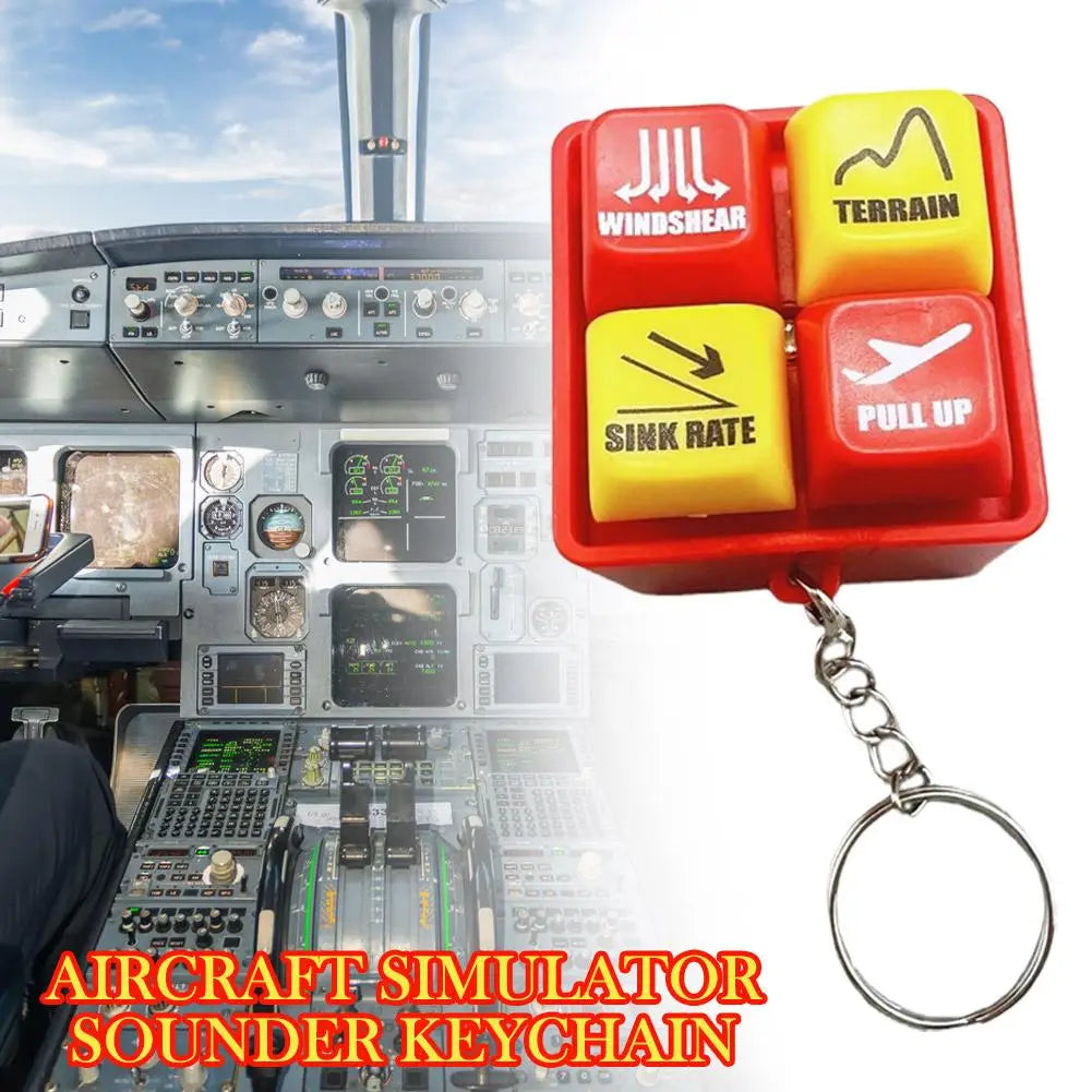 Pilot und Crew Alarm Schlüsselanhänger mit EGPWS Warnsignal und LED Licht-Yabubest - Home & More