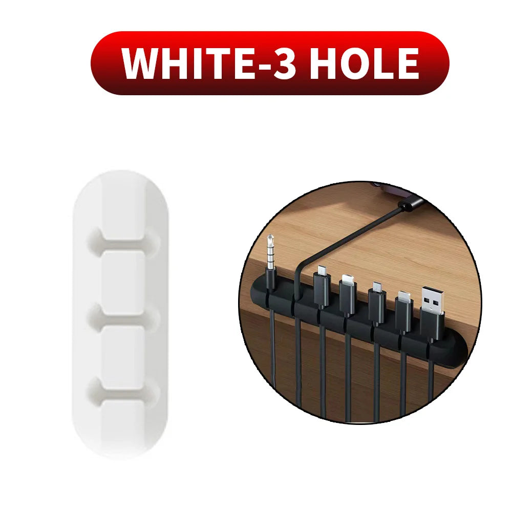 Selbstklebende Kabelhalter Clips für Schreibtisch und USB Ladekabel