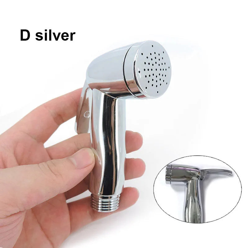 Hygienischer Weiß-Silber Handheld Bidet Duschkopf mit selbstreinigender Funktion