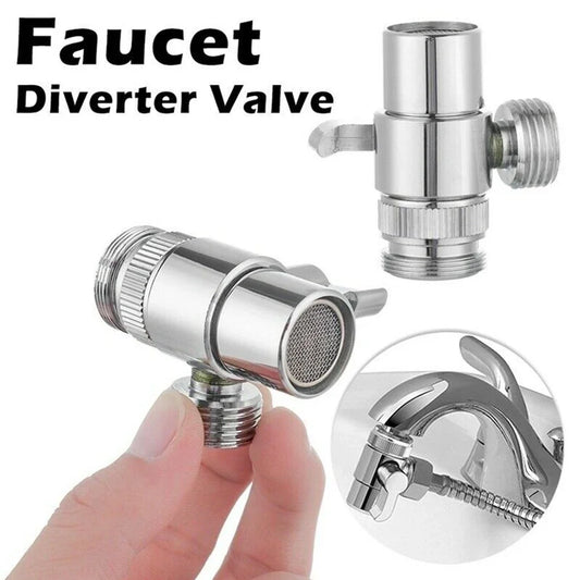 3-Wege Wasserhahn Umstellventil M22/M24 Adapter für Küche Bad Bidet Dusche