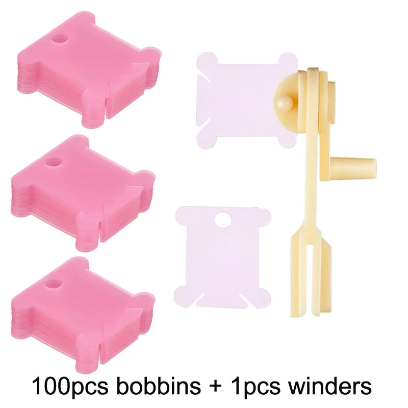 Organizer Set für Stickgarn mit 36 Fächern, Flossern und Zahlenetiketten