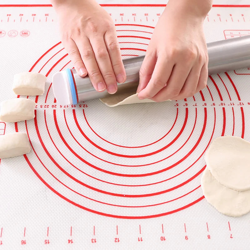 Silikon Backmatte Antihaft Teigrolle Knetmatte für Gebäck und Pizza