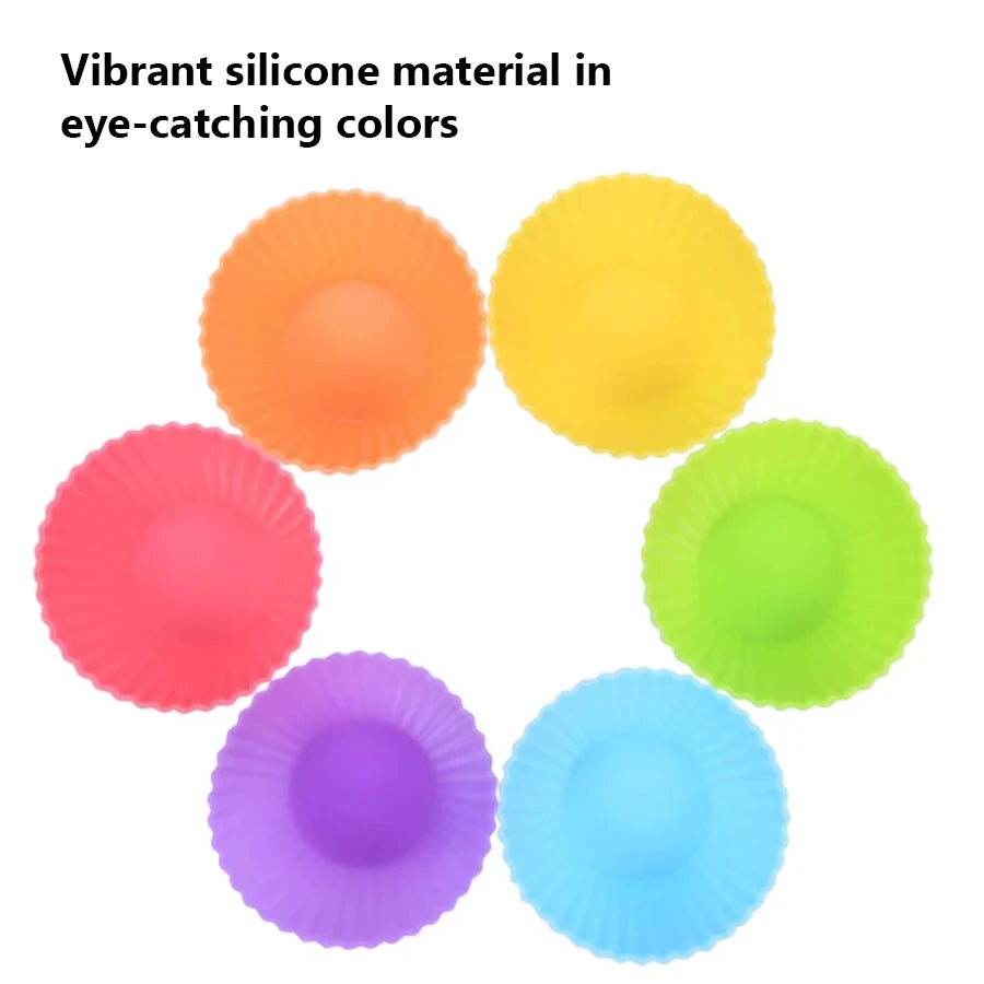 12er Set Silikon Backformen für Cupcakes Muffins Kuchen DIY Küche