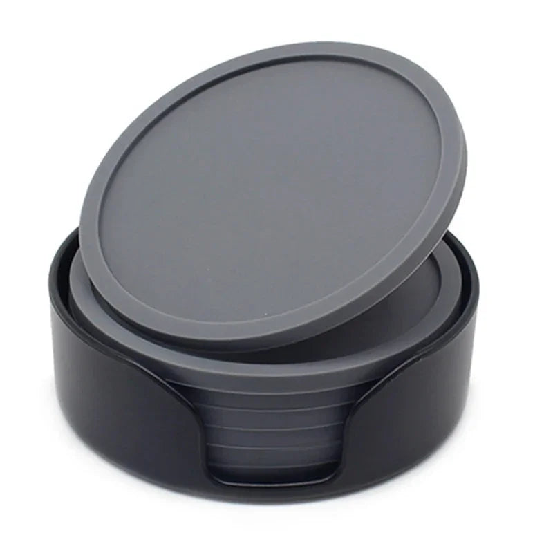 Hitzebeständige Silikon Untersetzer 6er Set für Tassen Gläser 10cm