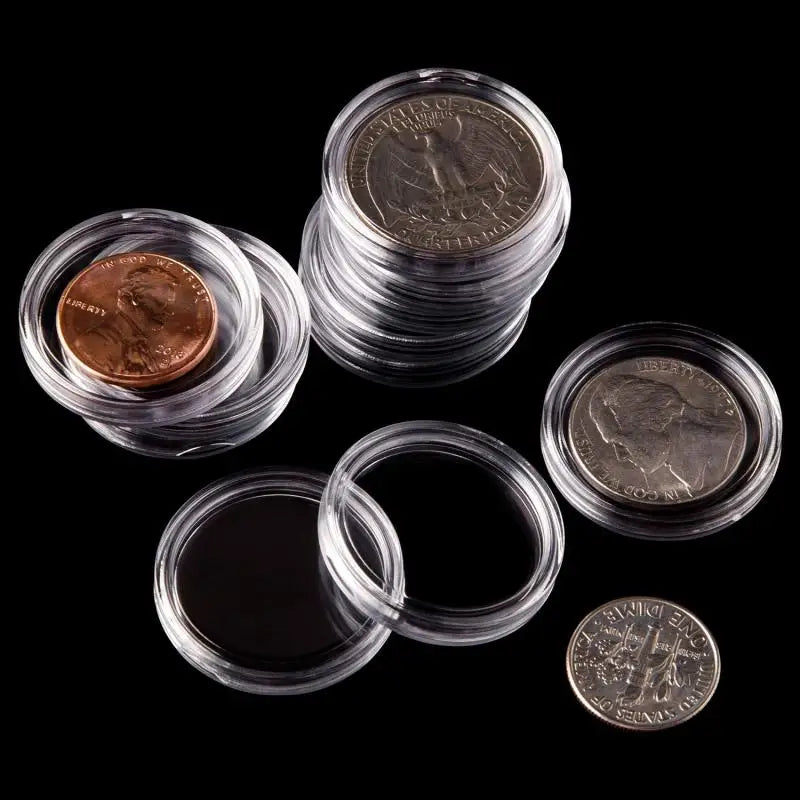 Durchsichtige Kunststoff-Münzkapseln in 21-45mm für sicheren Münzschutz