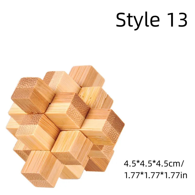 Holz Kong Ming Lock 3D Puzzle Montessori Spielzeug Kinder-Yabubest - Home & More