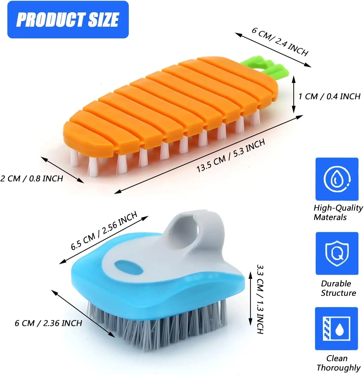 Flexible Gemüse Reinigungsbürsten Set – Kartoffel Karotte Mais Pilz Wäscher