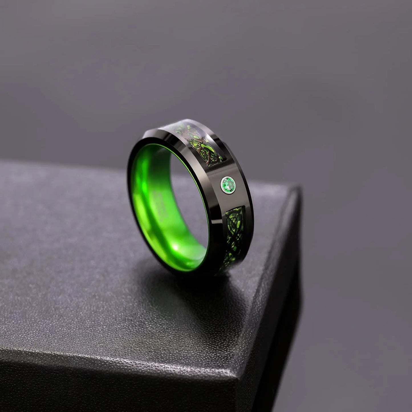 Fashio Männer Ringe Schwarz Titan Edelstahl Ringe Für Männer Frauen Ziegel Muster Finish Abgeschrägte Kante Hochzeit Ring Partei Schmuck