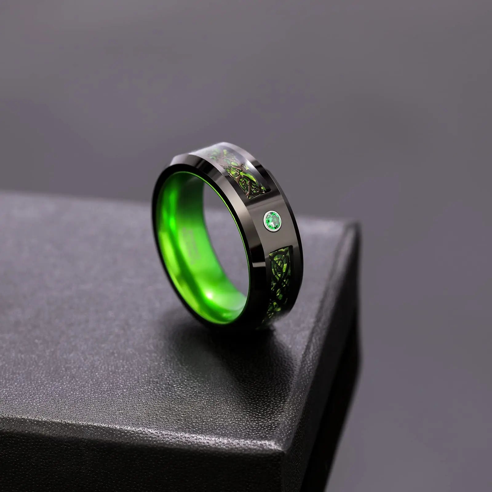 Fashio Männer Ringe Schwarz Titan Edelstahl Ringe Für Männer Frauen Ziegel Muster Finish Abgeschrägte Kante Hochzeit Ring Partei Schmuck