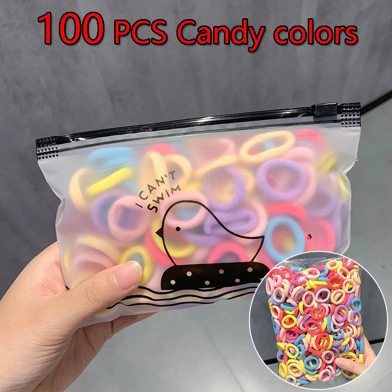 Bunte Nylon Haarbänder elastisch für Pferdeschwanz und Frisuren