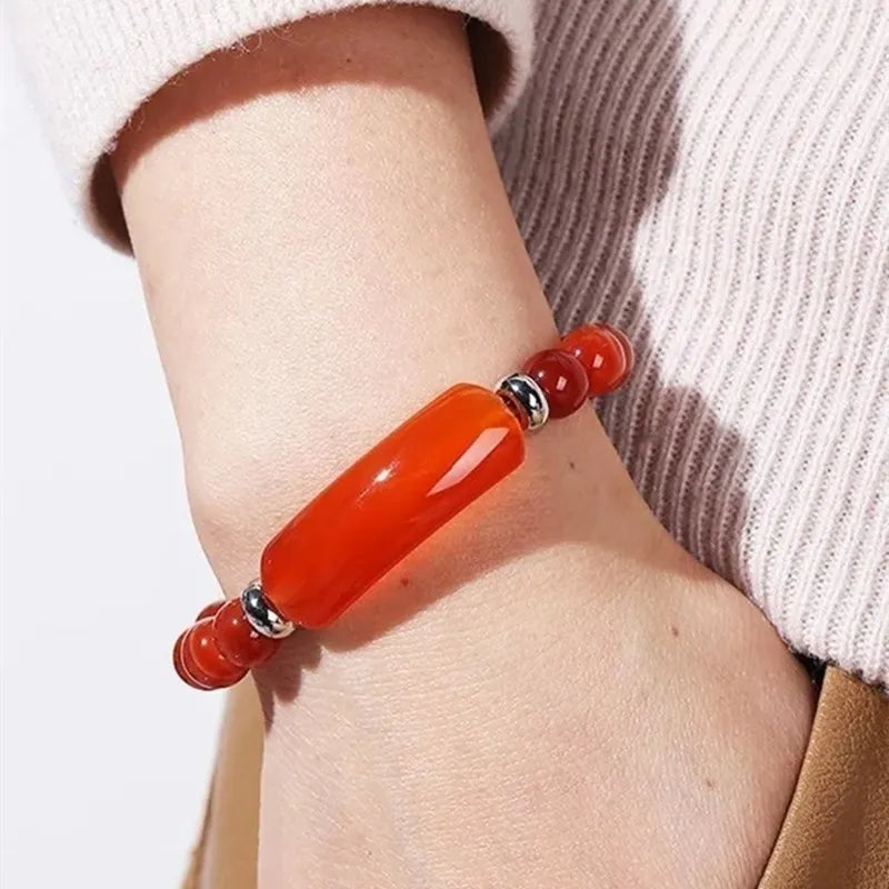 Naturstein Armband mit Rechteck Bar für Energie und Balance