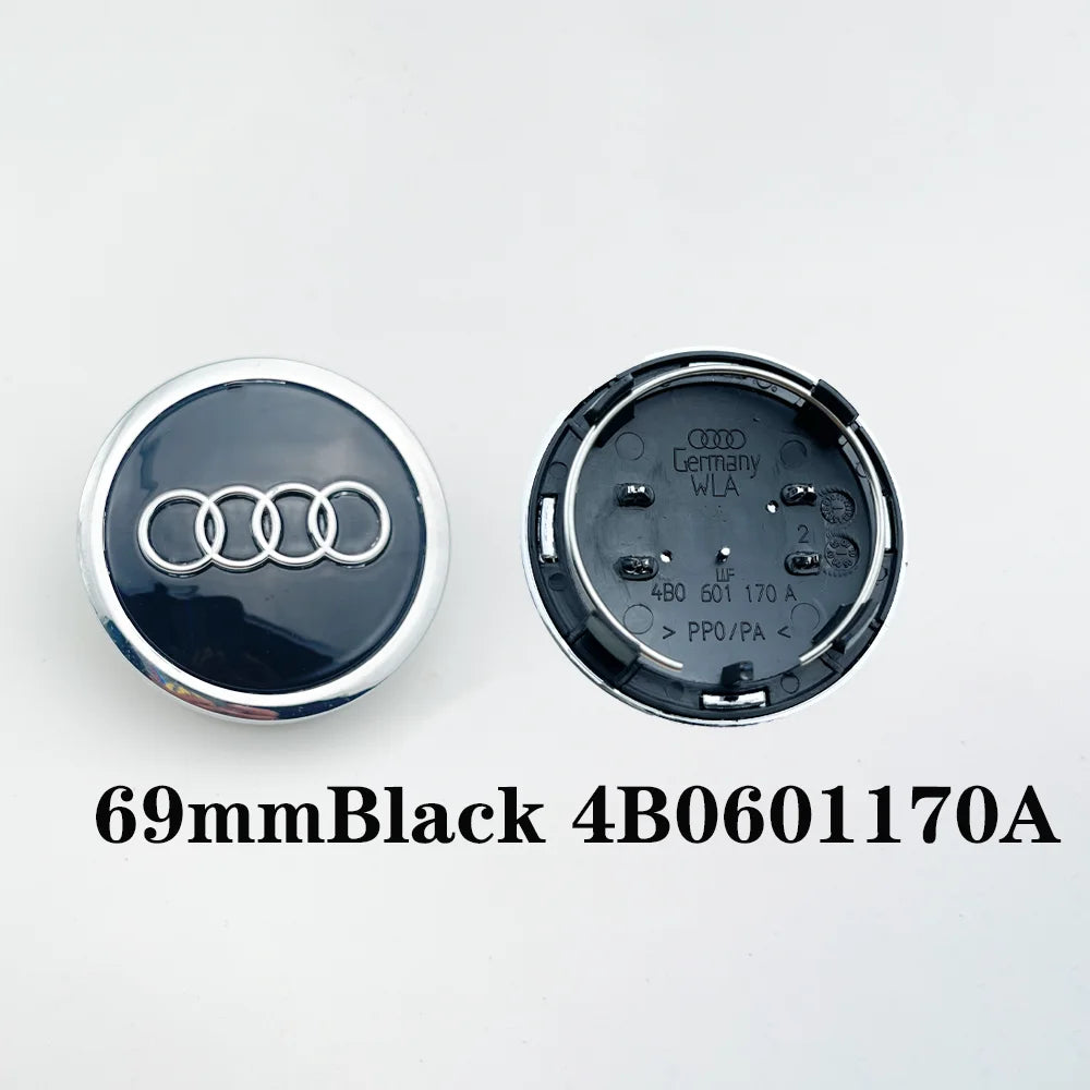4x Radnabenkappen Set 60mm-69mm Ersatz Felgenkappen für Fahrzeug Styling