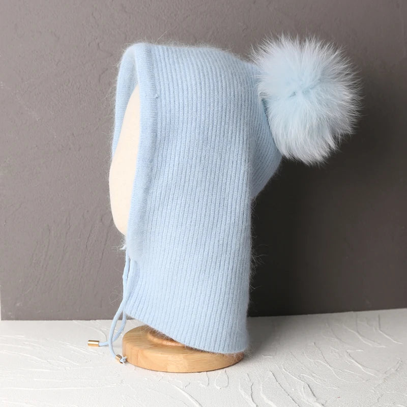 Warme Unisex Sturmhaube mit Schal und Kapuze für den Winter