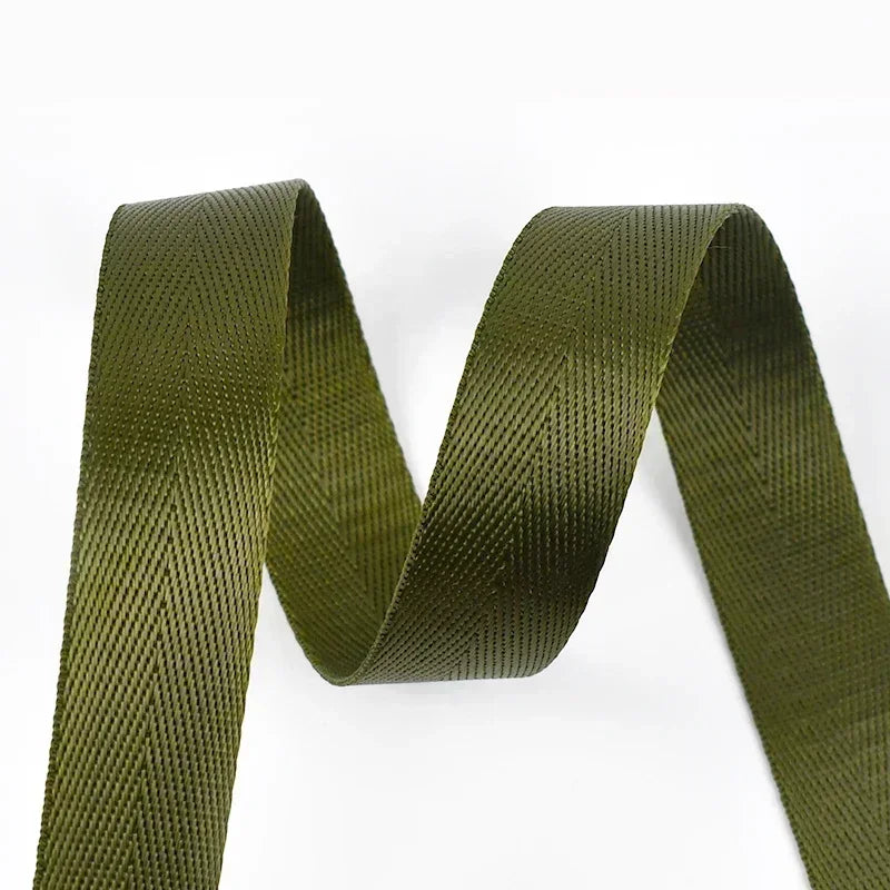 10m Nylon Gurtband 25mm Schwarz für Rucksack, Tasche, Gürtel, DIY Nähen