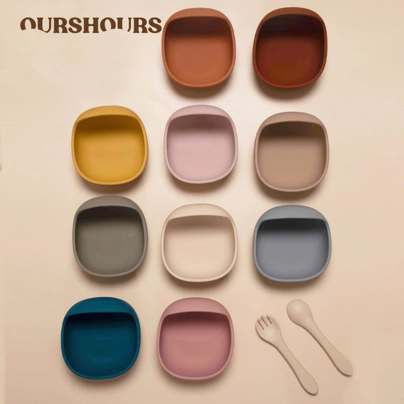 Baby Saugnäpfe Silikon rutschfestes Kindergeschirr BPA-frei Trainingsschüssel