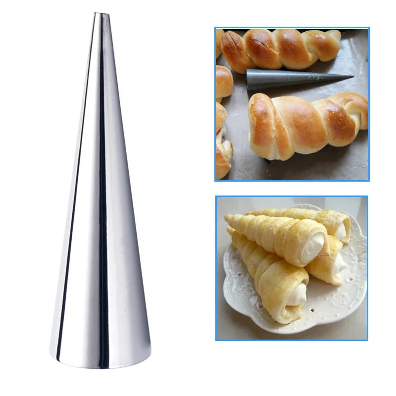 Perfekte Croissants - Desserts: 16-teiliges Edelstahl Kegel Form Set, rostfrei