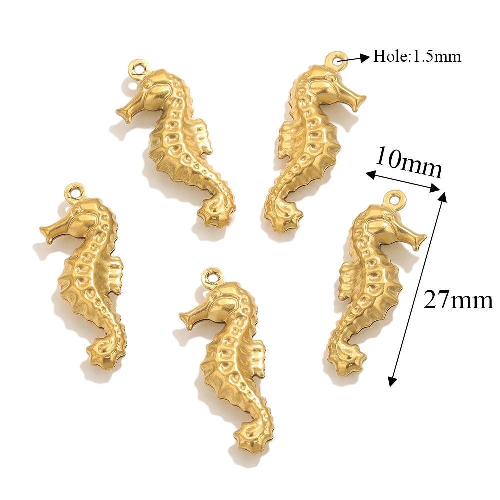 Maritime Edelstahl Gold Anhänger für individuelle Schmuckkreationen